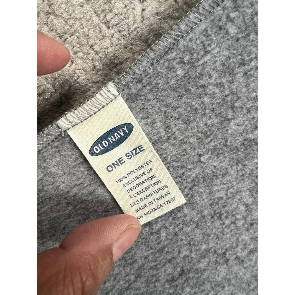 Old Navy Scarf Unisex OS Gray Fleece Solid Classic Warm Winter Accessory
